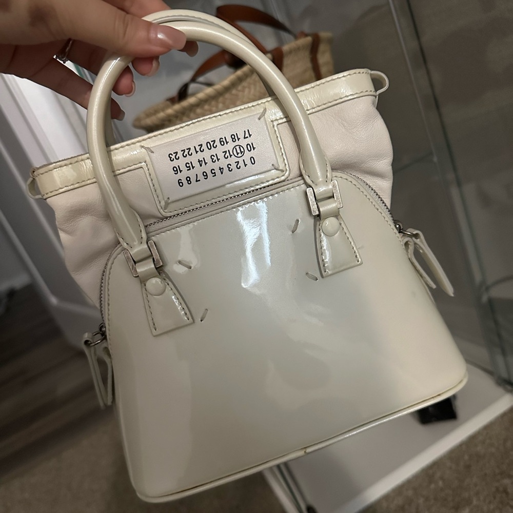 Maison Margiela 5ac mini bag - patent white